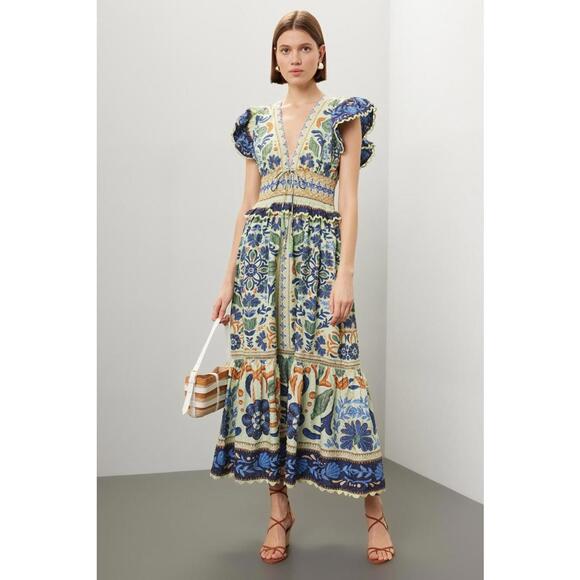 Farm Rio Dresses & Skirts - FARM Rio Ocean Tapestry Dress Size M